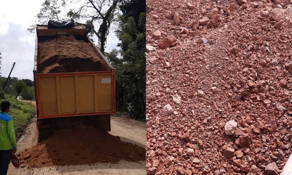 «No queremos polvo ni arena»: habitantes de la vía Santa Lucia – Moñitos ordenaron suspender suministro de material por ser de mala calidad