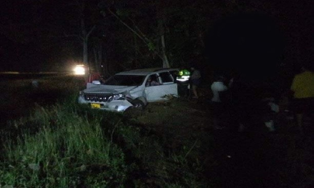 Camioneta se salió de la vía en Sahagún