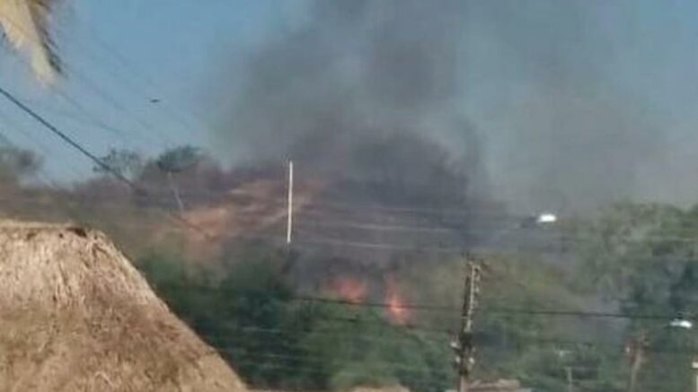 Incendio consumió gran parte del cerro El Salvador, en Ciénaga de Oro