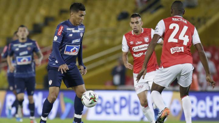 Junior se aculilló en Bogotá y perdió ante Santa Fe