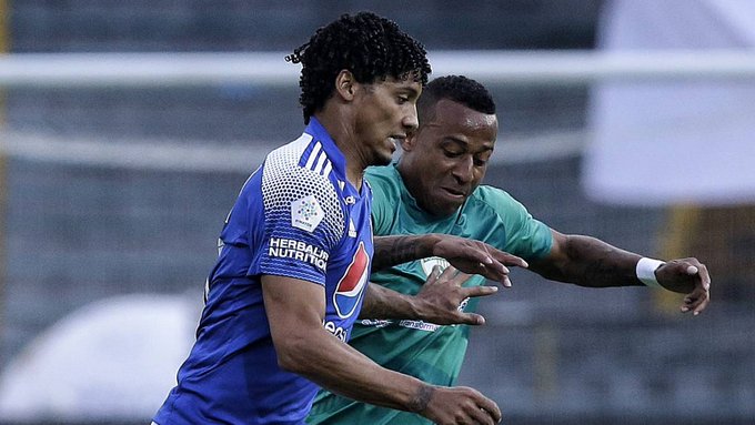 El sananterano Carlos Peralta marcó doblete en el empate de la Equidad ante Millonarios