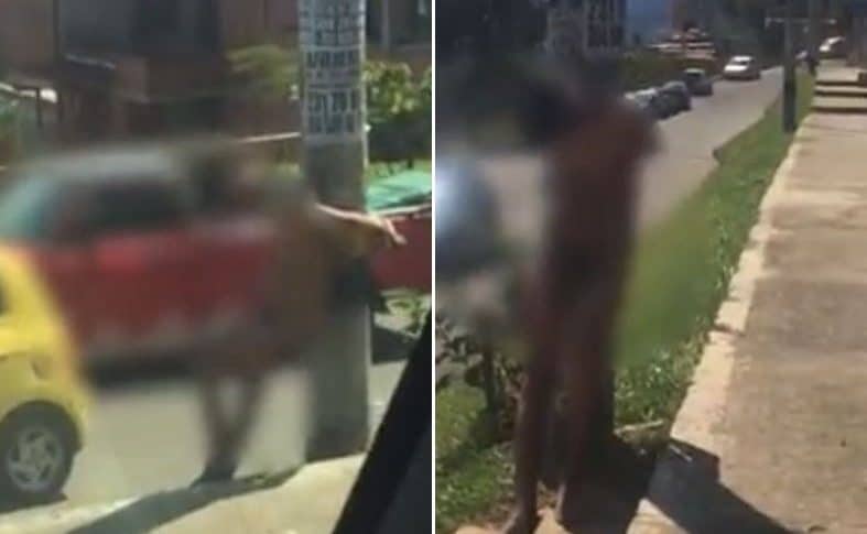 En Video, por ratero habrían desnudado y amarrado a un menor a un poste