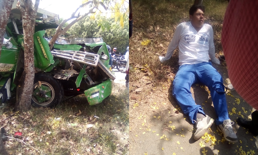 Qué peligro, volco se quedó sin frenos bajando el puente de la 41 en Montería