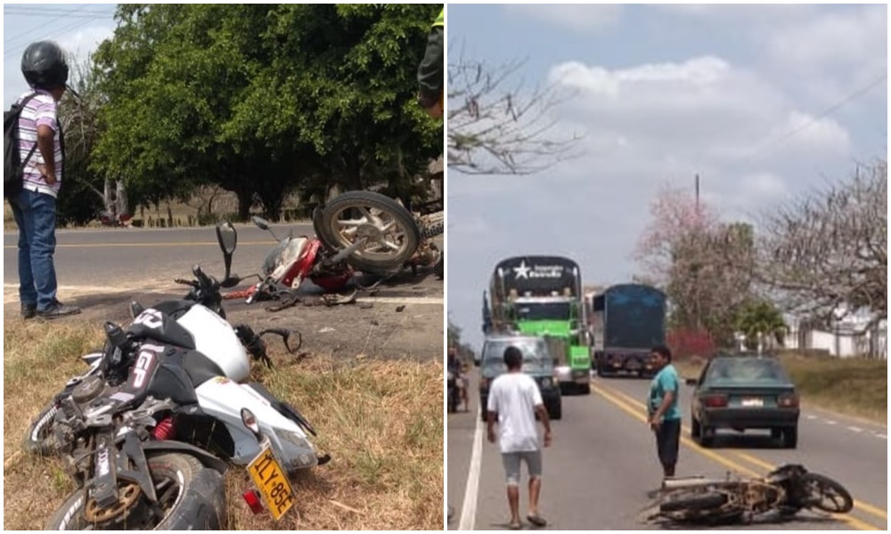 Tres heridos dejaron dos accidentes de tránsito en la vía Sahagún – Chinú