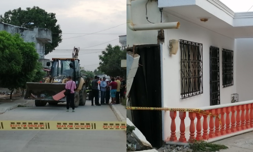 Qué peligro, borracho se subió a una retroexcavadora y ocasionó daños en un barrio de Cereté