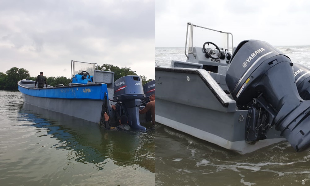 Incautan dos lanchas rápidas que serían del Clan del Golfo en San Bernardo del Viento