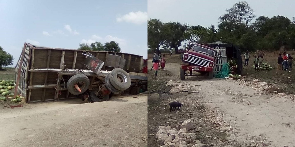 Qué dolor, se perdieron decenas de patillas en un accidente en Chimá
