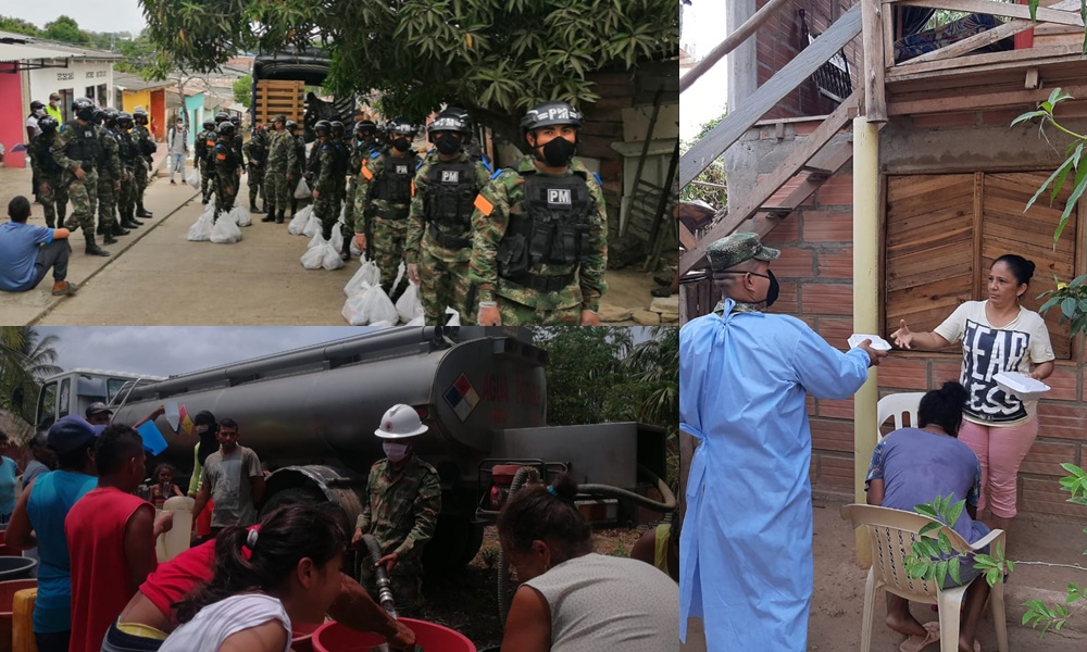 Ejército continúa adelantando acciones para beneficiar a los menos favorecidos durante emergencia del Covid-19