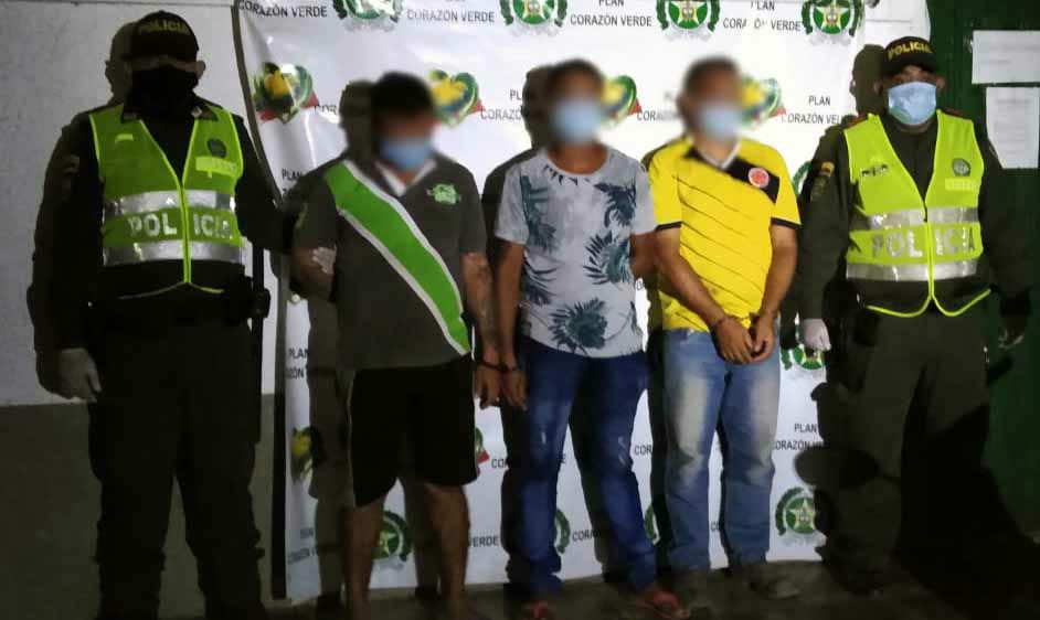 Estos fueron los capturados en el barrio Colina Real de Montería que hicieron una fiesta con picó