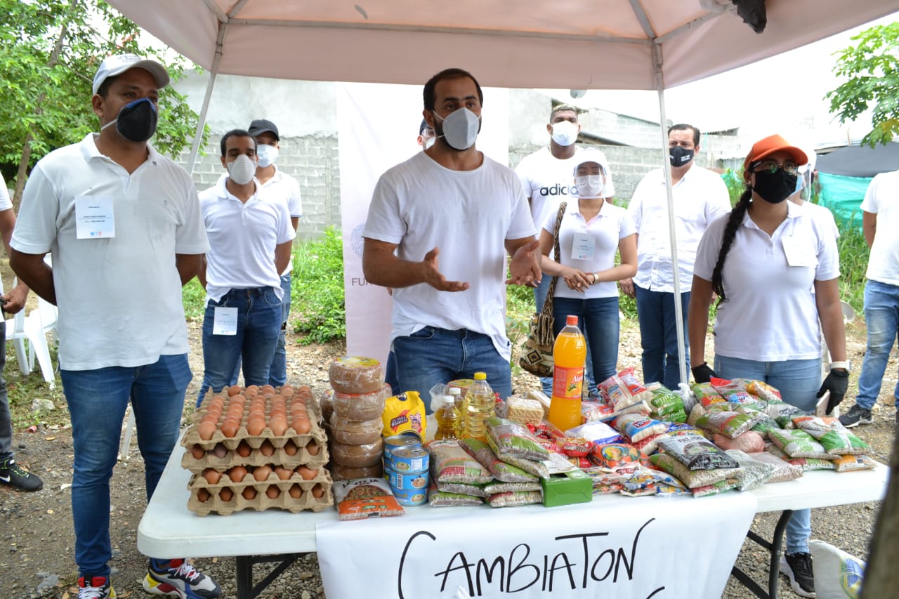 Fundación Erasmo Zuleta reanudó entrega de ayudas alimentarias con la campaña ‘Todos ponen, todos comen’