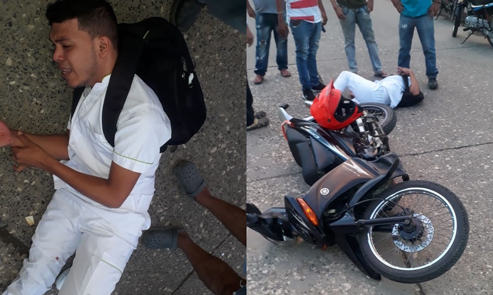 Choque de motos dejó una persona lesionada en el Centro de Montería