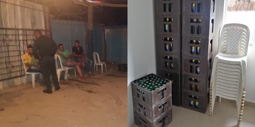Por irrespetar la ley seca, aplican comparendo a cuatro personas y decomisan canastas de cerveza en San Pelayo
