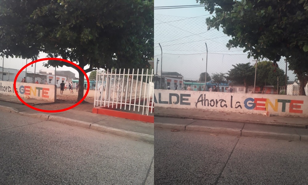 Jóvenes se pasaron la cuarentena por la faja y se echaron un partido de fútbol en el sur de Montería