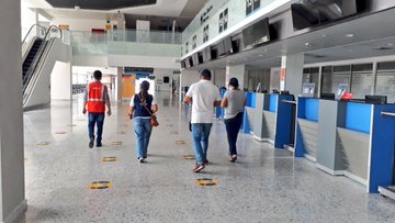 Personería de Montería verifica los protocolos de bioseguridad en el Aeropuerto Los Garzones