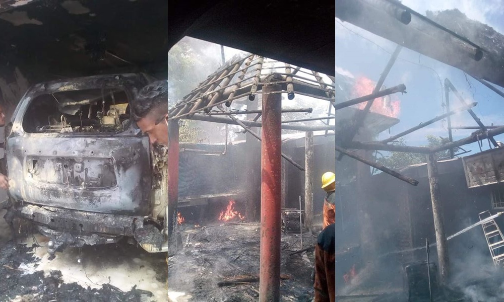 Voraz incendio consumió una parte de la vivienda de un concejal de Ayapel