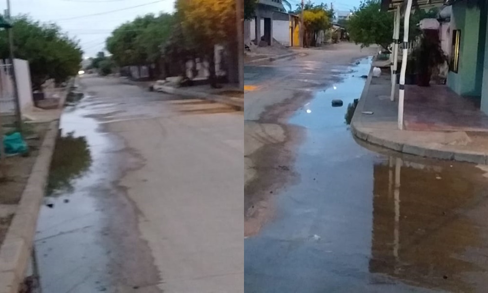 Vuelve y juega, por tercera vez se rompió un tubo en el barrio El Dorado y lleva casi una semana botando agua