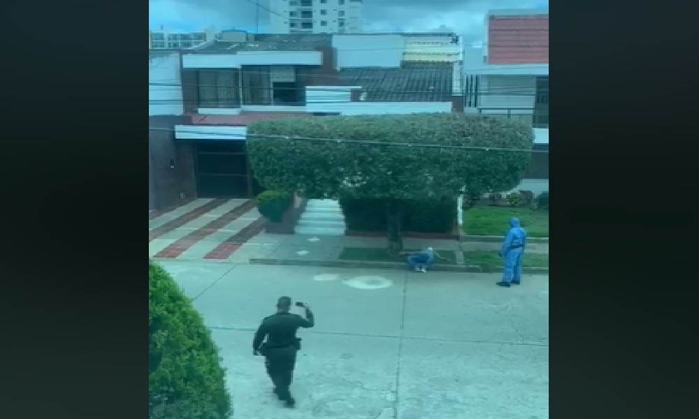 En video, paciente se escapó de la Clínica Montería y se desplomó en el barrio La Castellana