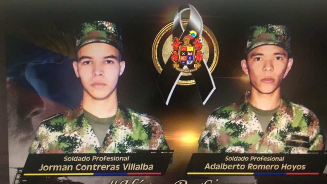 Dos militares cordobeses murieron en ataque terrorista en Tibú