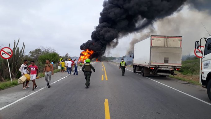 Cuatro de los quemados en incendio de camión cisterna en Magdalena serán trasladados a Montería