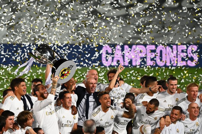 Con James en la grada, Real Madrid se consagró campeón  de la liga española