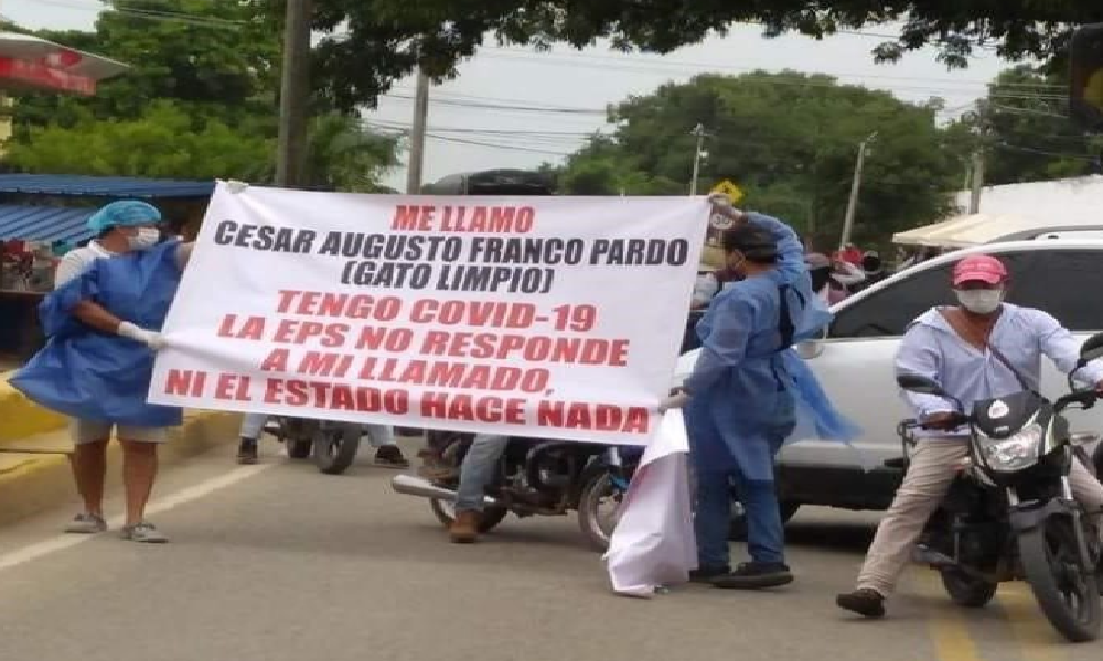 Capturaron a paciente con Covid-19 que protestó en las calles de Lorica exigiendo atención de su EPS