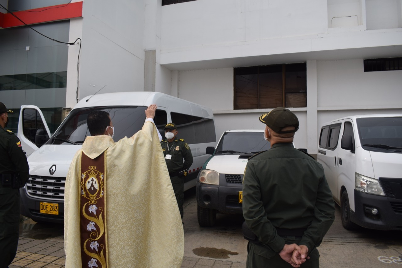 Policía Metropolitana de Montería celebró el Día de la Virgen del Carmen