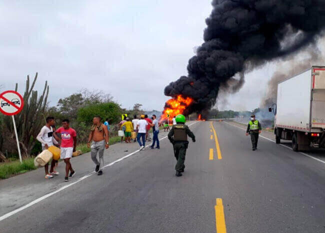 Tragedia de Tasajera: se elevó a 45 el número de fallecidos por explosión de camión cisterna