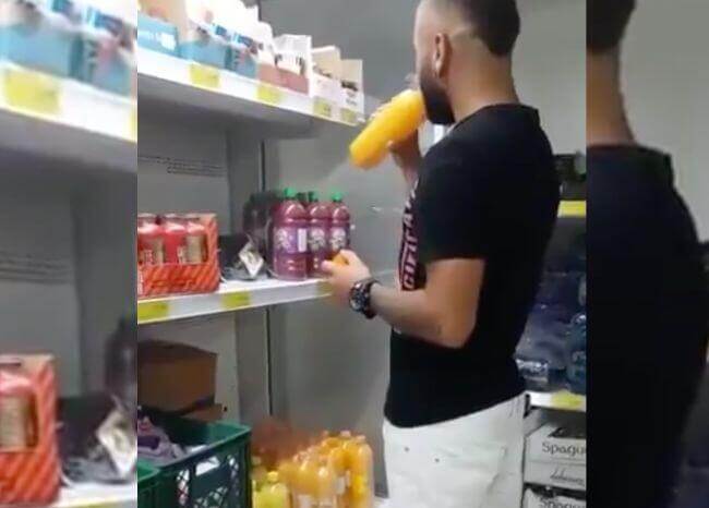 De “HP” no bajan a joven que se graba destapando, probando y cerrando jugos en una Tienda D1