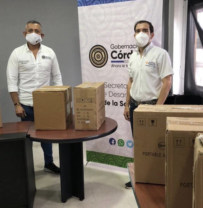 Siguen ampliando la capacidad UCI en Córdoba: Gobernación entregó 6 ventiladores mecánicos al Hospital de Lorica