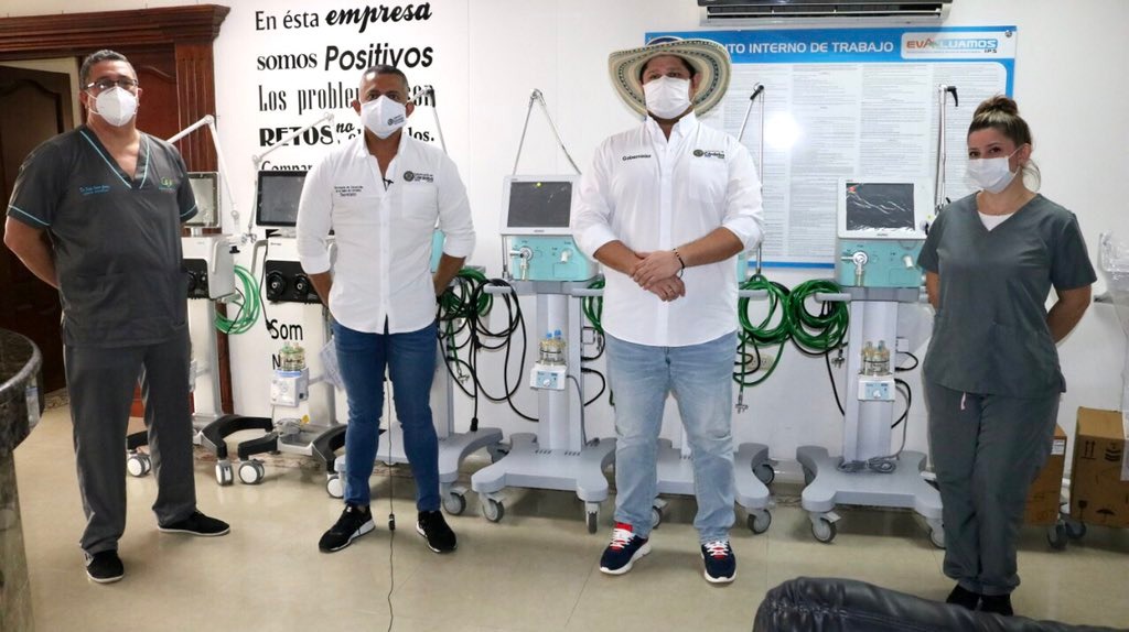 Gobernación de Córdoba entregó 31 ventiladores mecánicos a la red de salud privada de Montería