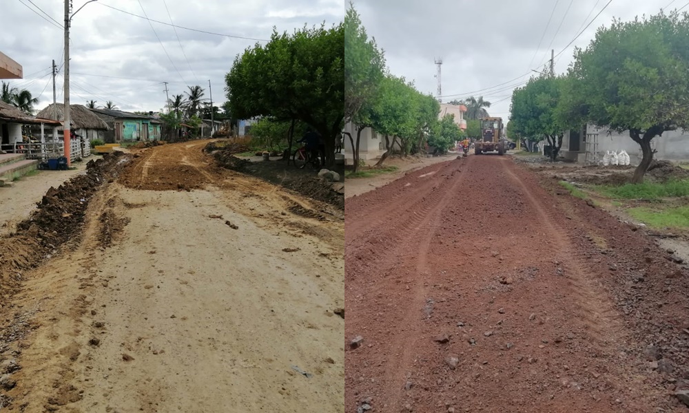 Iniciaron obras de adecuación y mantenimiento en vías de zona urbana de Moñitos