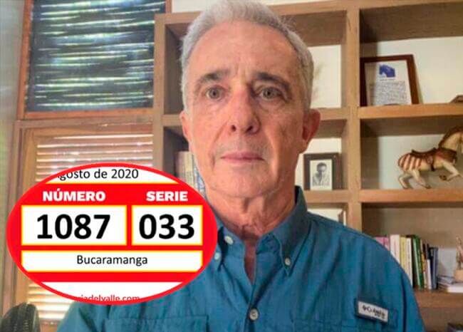 ¿Cuántos ganaron con el 1087? número de reseña de expresidente Uribe cayó en el premio mayor de la Lotería del Valle
