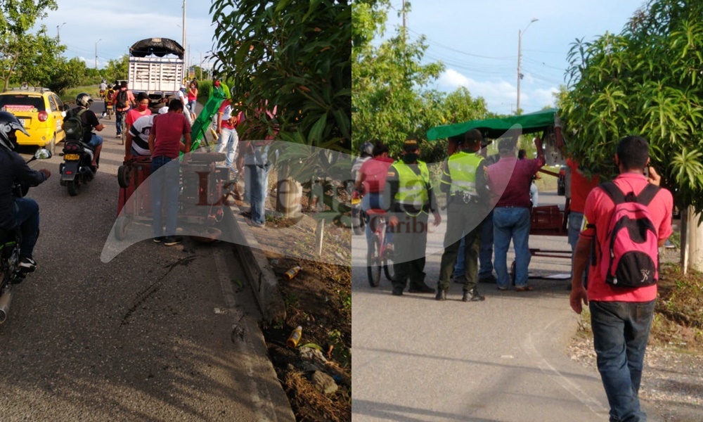 Camión embistió carreta del famoso ‘Guanabanazo’ en Montería