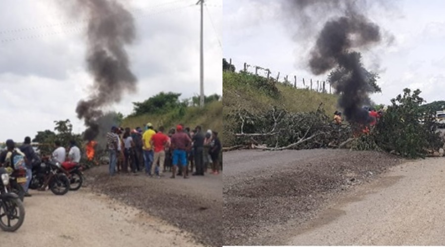 Habitantes bloquearon vía San Antero – Coveñas porque llevan tres días sin servicio de energía