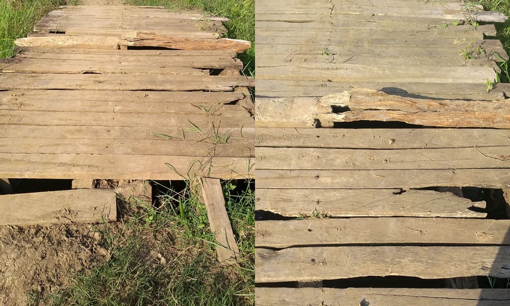 Comunidad en Lorica hace un llamado a la Alcaldía por mal estado de puente artesanal