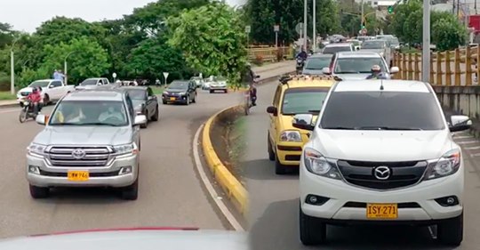 A pesar de las advertencias de la Alcaldía, decenas de monterianos salieron en caravana para apoyar al expresidente Uribe