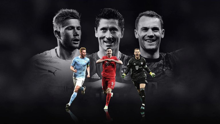 De Bruyne, Lewandowski y Neuer, nominados al Jugador del Año de la UEFA