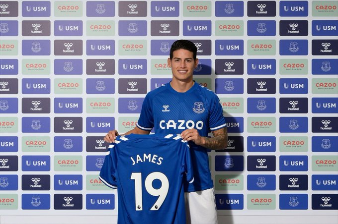 Nueva experiencia: James Rodríguez fue presentado como nuevo jugador del Everton