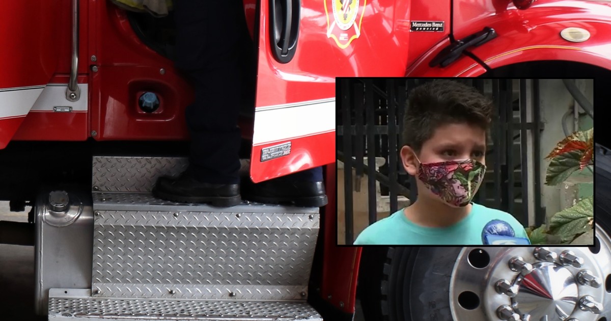 Valiente niño de 11 años recibió instrucciones de bomberos para salvar a su abuela