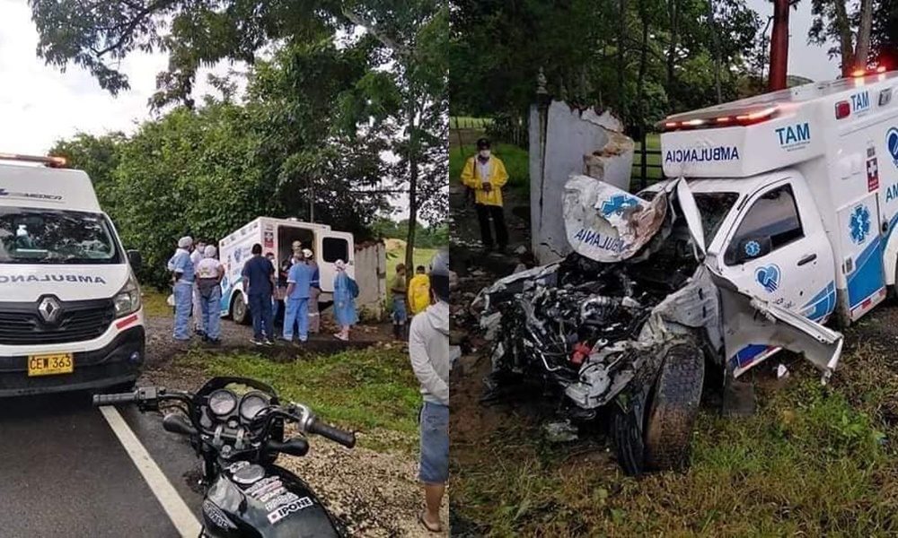Cinco heridos dejó accidente de ambulancia en Bolívar