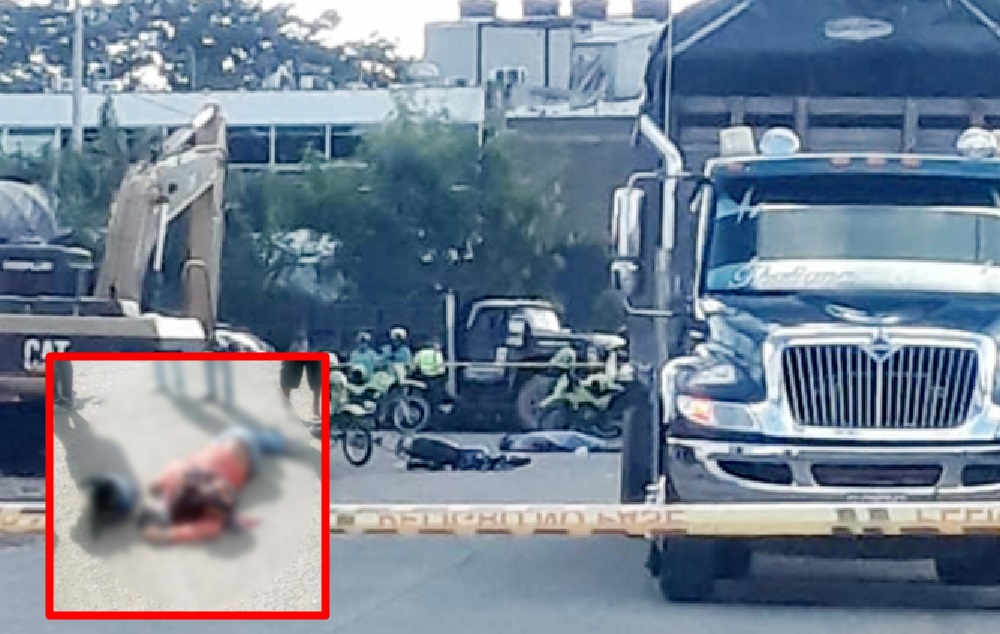 Trágico accidente: camión atropelló y mató a un motociclista en Montería