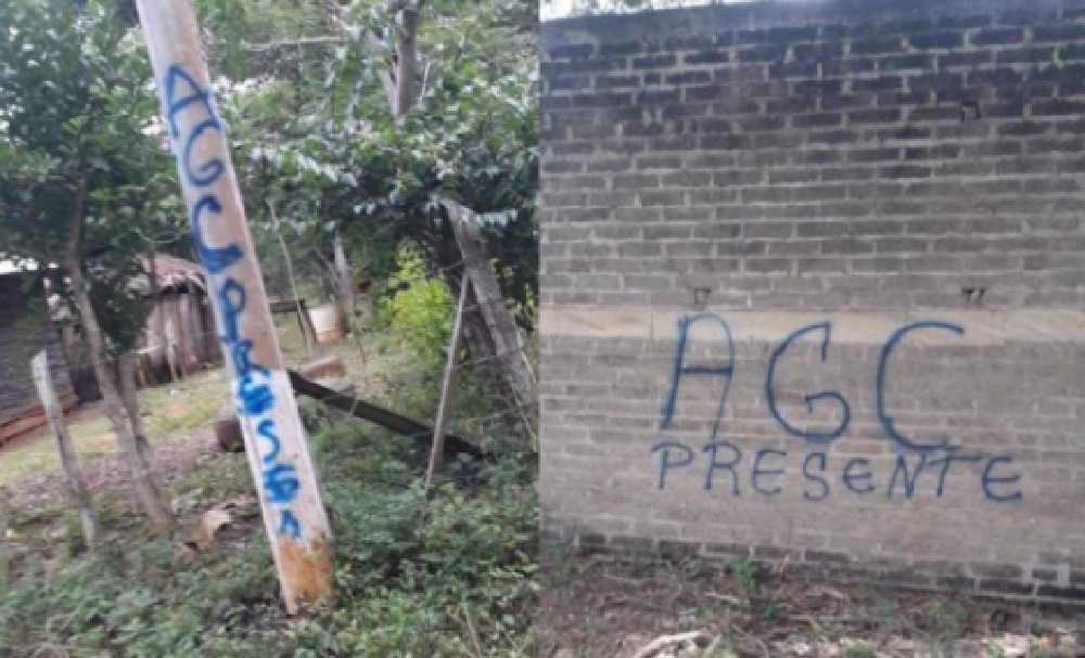 Clan del Golfo siembra temor con grafitis que pintaron en varios municipios de Córdoba