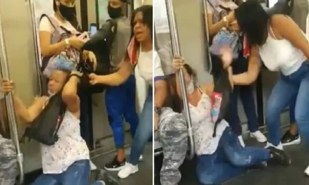 Bochornoso, por una silla se armó tremenda pelea en El Metro de Medellín