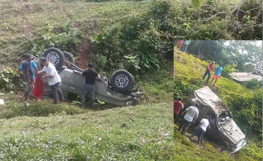Familia que se movilizaba en una camioneta sufrió aparatoso accidente en Tierralta