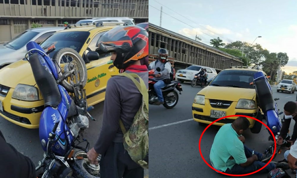 Taxista embistió a un motociclista en el norte de Montería