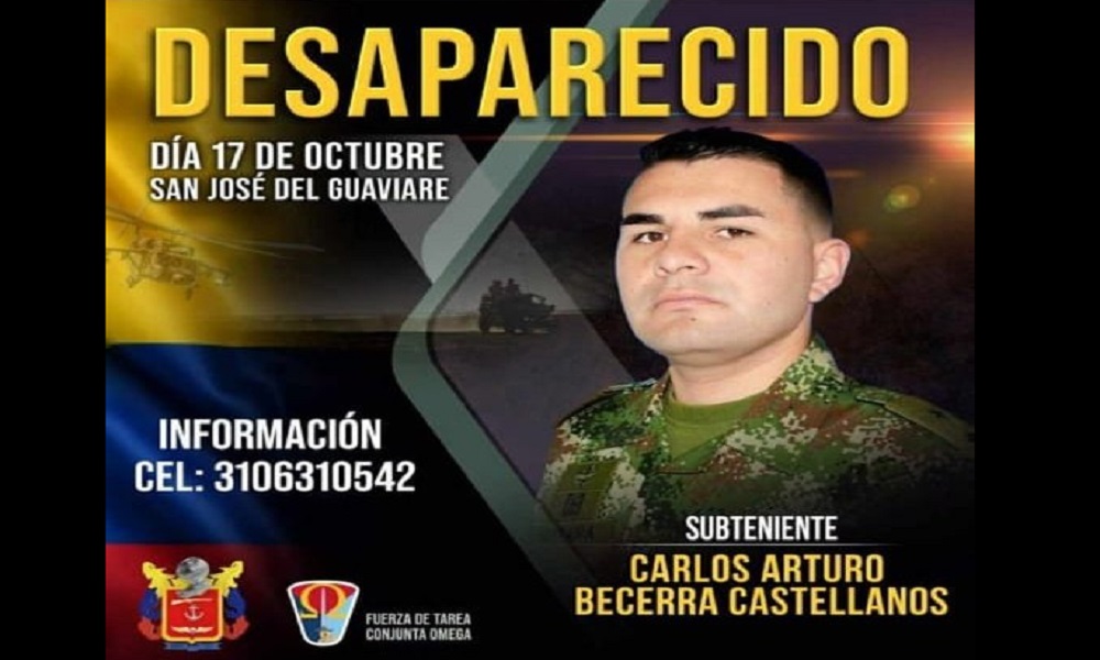 Lamentable: hallan cadáver del subteniente que estaba desaparecido en Guaviare