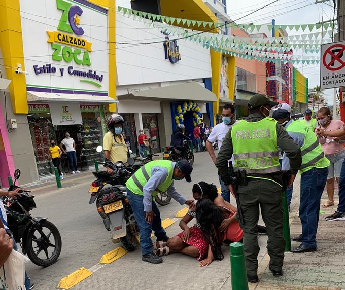 Accidente de tránsito en el centro de Montería dejó una mujer herida