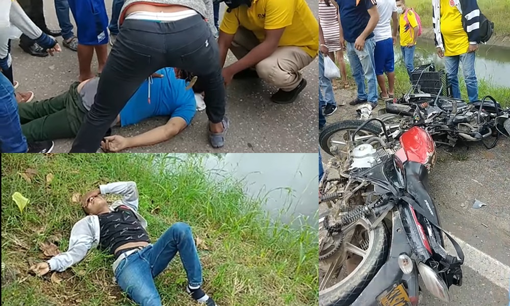 Dos heridos dejó choque de motocicletas en Montería