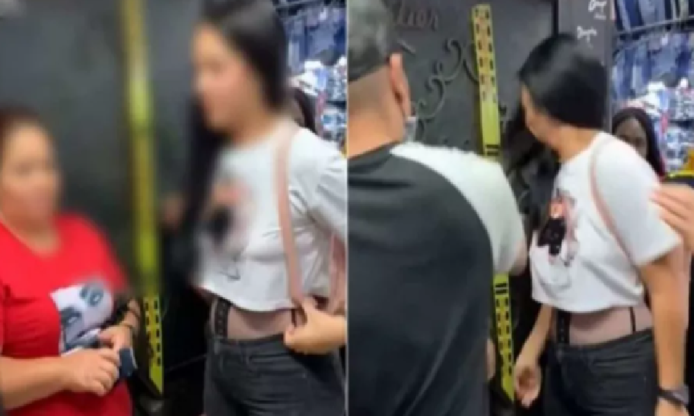 En video, hombre abofeteó a dos mujeres que fueron sorprendidas robando
