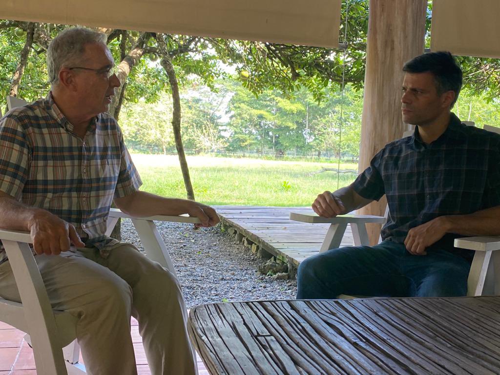 Líder opositor venezolano Leopoldo López, visitó a Uribe en la hacienda El Ubérrimo